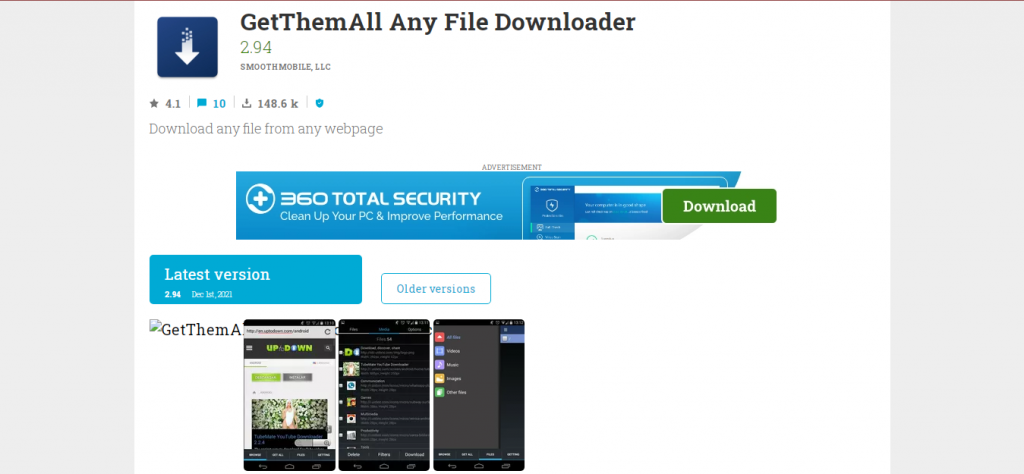 GetThemAll Any File Downloader