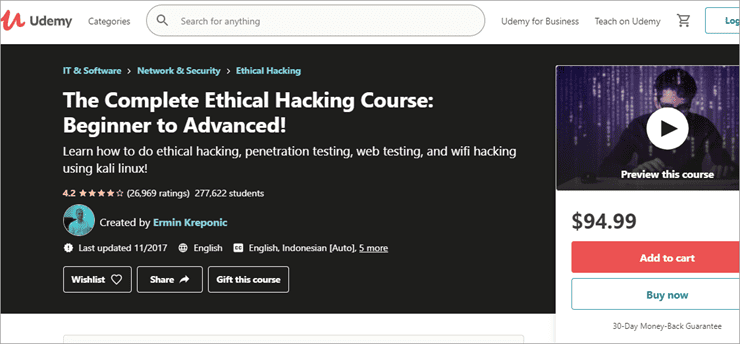 Best Ethical Hacking Courses For Freshers - Top 10 